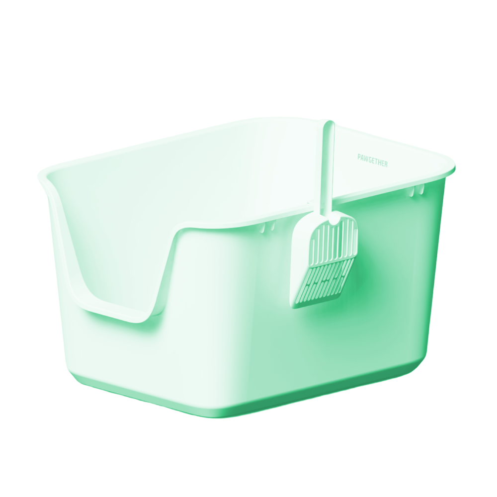 Pawgether Open Cat Litter Box With Scoop-CF2-57x44x32.5cm-Green