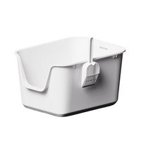 Thumbnail for Pawgether Open Cat Litter Box With Scoop-CF2-57x44x32.5cm-Grey