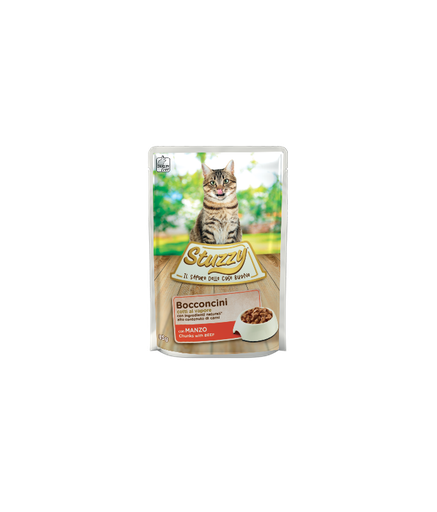 Stuzzy Cat Chunks with Beef 85g (Min Order 85g – 24pcs)[Weight - 85g]