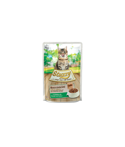 Stuzzy Cat Chunks Jelly Rabbit 85g (Min Order 85g – 24pcs)[Weight - 85g]