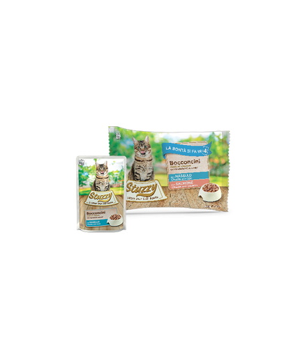 Stuzzy Cat Multipack Chunks with Cod with Salmon 4x85g