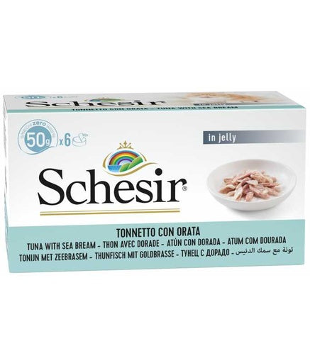 Schesir Cat Multipack Can Tuna with Seabream-6x50g[Weight - 6x50g]