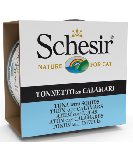 Schesir Cat Wet Food-Tuna With Squids (Min Order 85g - 14pcs)[Weight - 85g]