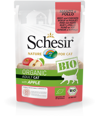 Schesir Bio Beef and Chicken With Apple for Cats[Weight - 85g] (Min Order 85g - 16pcs)