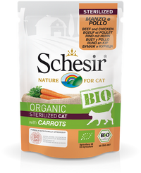Thumbnail for Schesir Bio Beef and Chicken With Carrots Sterilized Cat Wet Food[Weight - 85g] (Min Order 85g - 16pcs)