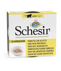 Thumbnail for Schesir Cat Can Broth-Wet Food Tuna with Whitebait-(Min Order 70g - 14pcs)[Weight - 70g]