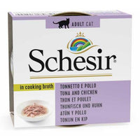 Thumbnail for Schesir Cat Can Broth-Wet Food Tuna with Chicken-(Min Order 70g - 14pcs)[Weight - 70g]