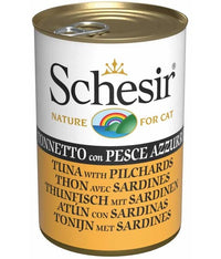 Thumbnail for Schesir Cat Can-Wet Food Tuna with Pilchards- (Min Order 140g - 24pcs)[Weight - 140g]