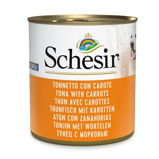 Schesir Dog Wet Food in Jelly Can-Tuna With Carrot 285g [MOQ:16pcs]