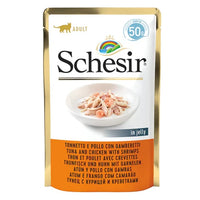 Thumbnail for Schesir Cat Pouch-Wet Food Tuna with Chicken with Shrimps- (Min Order 50g - 30pcs)[Weight - 50g]
