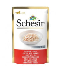 Thumbnail for Schesir Cat Pouch Jelly Chicken With Seabass 85gm[Weight - 85g]