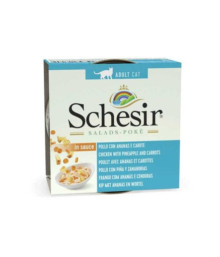 Schesir Salad Cat Wet Food Chicken with Pineapple and Carrots- (Min Order 85g- 14pcs)[Weight - 85g]