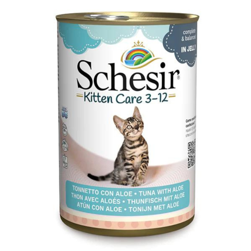 Schesir Kitten Care- Can In Jelly  3-12 Tuna with Aloe Wet Food 140g (Min Order - 6pcs)