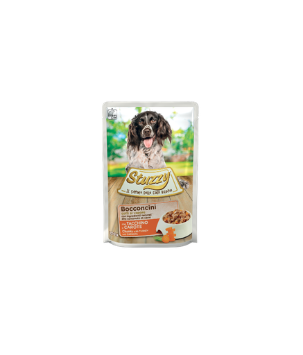 Stuzzy Dog Chunks with Turkey and Carrots 100g Pouch (Min Order 100g – 24pcs)[Weight - 100g]