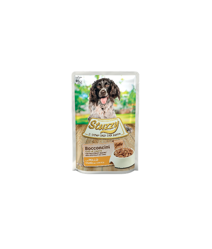 Stuzzy Dog Chunks with Chicken in Jelly 100g Pouch (Min Order 100g – 24pcs)[Weight - 100g]