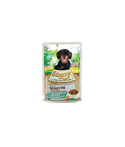 Stuzzy Dog Shreds with Rabbit and Vegetables 100g Pouch (Min Order 100g – 24pcs)[Weight - 100g]