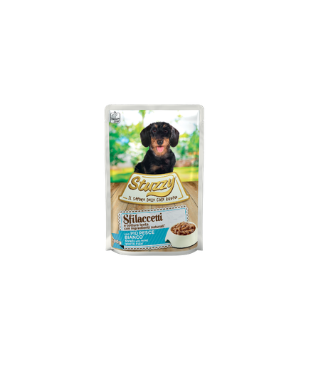 Stuzzy Dog Shreds with White Fish 100g Pouch (Min Order 100g – 24pcs)[Weight - 100g]
