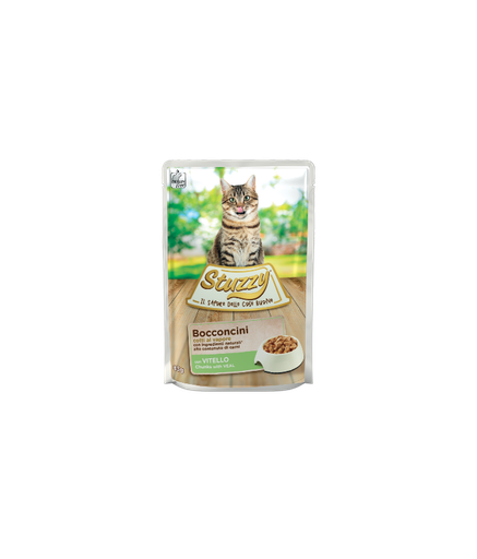 Stuzzy Cat Chunks with Veal 85g Pouch (Min Order 85g – 24pcs)[Weight - 85g]