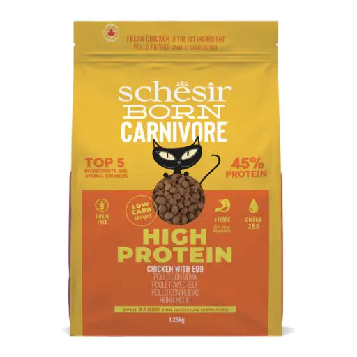 Schesir Born Carnivore Grain Free Oven Baked Dry Cat Chicken & Egg 1.25kg