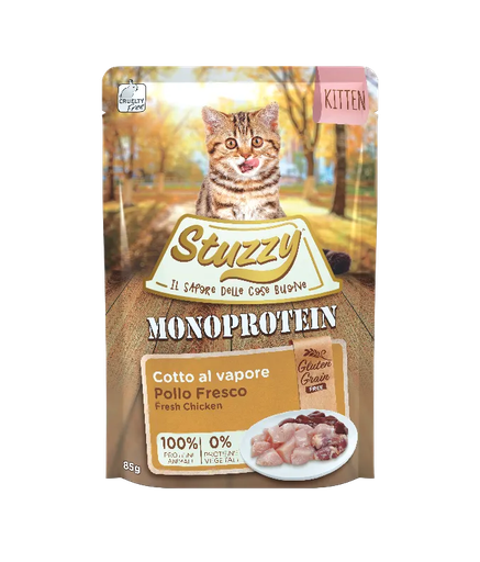 Stuzzy Cat Pouch Grain Free Monoprotein Chicken for Kittens (Min Order 85g- 16pcs)[Weight - 85g]