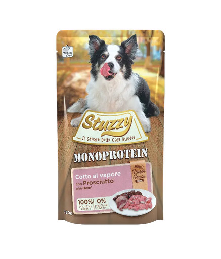 Stuzzy Dog Pouch Grain Free Monoprotein Ham (Min Order 150g- 12pcs)[Weight - 150g]