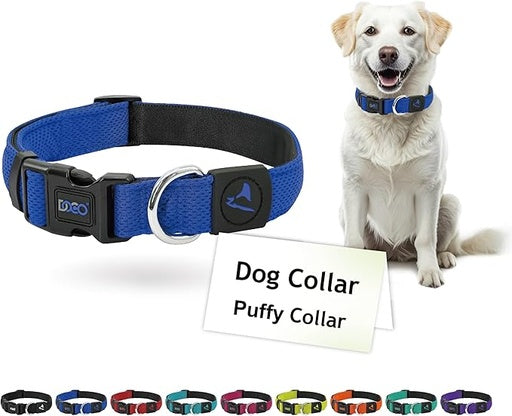 Doco Puffy Mesh Collar (DCA102)[Color - Blue, Size - L]