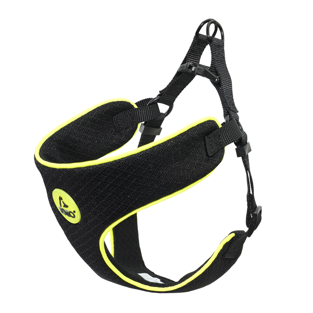 DOCO® Reflective Chest Plate Mesh Free- Walking Harness X.Small-44 x 40-44cm-Black