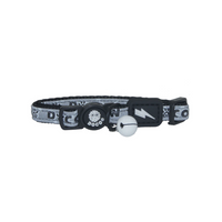Thumbnail for DOCO® Reflective Cat Collar  - Printed Pattern, 1.0 X 19-31cm(XS) Black