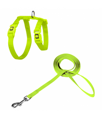 DOCO® Signature Cat Harness + Leash (DCAT201+1072)[Size - XS, Color - Safety Lime]