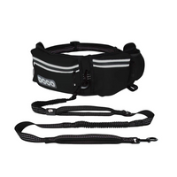 Thumbnail for DOCO® Reflective Jogging Belt With Reflective Nylon [Bag:68-120cm ; Leash:2.5x150cm]-Black