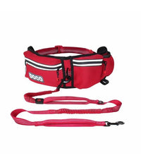 Thumbnail for DOCO® Reflective Jogging Belt W/Reflective Nylon Bungee Leash (DCJB018)[Color - Maroon]
