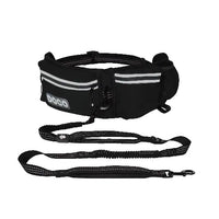 Thumbnail for DOCO® Lite Reflective Jogging Belt With Reflective Bungee [Bag:2.5 x 76-107cm; Leash: 2.5 x 130-150cm]-Black