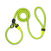 Thumbnail for DOCO® Reflective Rope Leash Ver.2 - Slip On Collar Leash 5ft Ø13mm 120cm+30cm(L) S.Lime