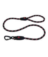 DOCO® Reflective Rope Leash W/ soft Rubber Handle Ver.5 - Click & Lock Snap[Color - Maroon, Size - L]