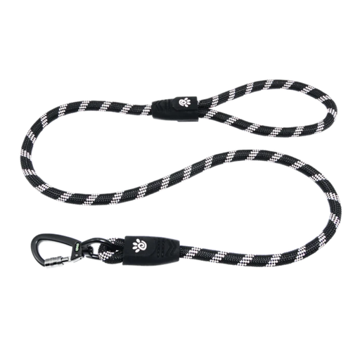 DOCO® Reflective Rope Leash With  soft Rubber Handle Ver.5-Large-Ø13mm x 120cm - Click & Lock Snap