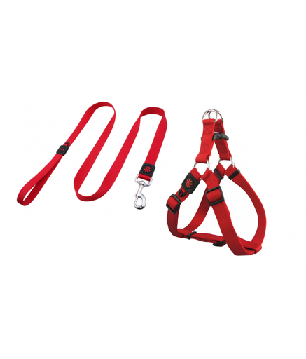 DOCO® Signature Step-In Harness+Nylon Leash - 4ft (DCSN202+1048)[Color - Maroon, Size - S]