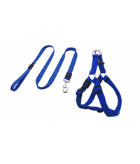 DOCO® Signature Step-In Harness+Nylon Leash - 4ft (DCSN202+1048)[Size - S, Color - Navy Blue]