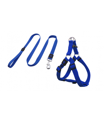 DOCO® Signature Step-In Harness+Nylon Leash - 4ft (DCSN202+1048)[Size - XS, Color - Navy Blue]