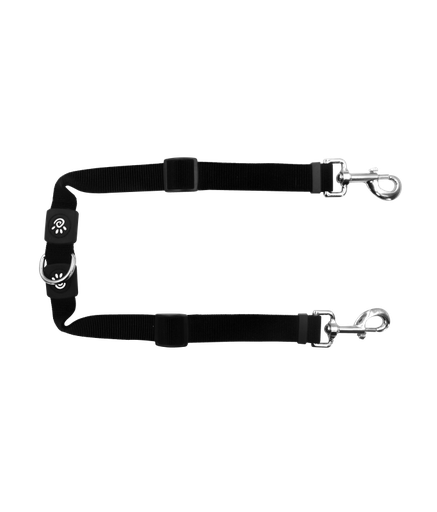 DOCO® Signature Coupler Nylon Dog Leash - Adjustable Length (DCSX2)[Color - Black, Size - S]