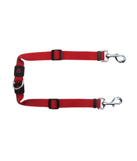 DOCO® Signature Coupler Nylon Dog Leash - Adjustable Length (DCSX2)[Color - Maroon, Size - L]