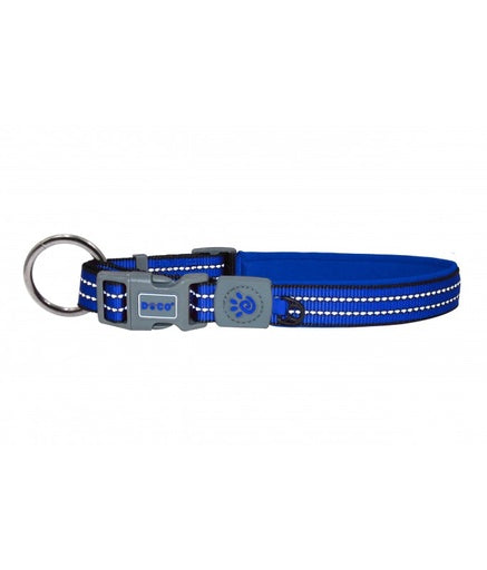 DOCO VARIO O - Ring Collar with Reflective Stitching[Color - Blue, Size - L]