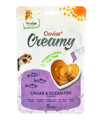 Thumbnail for Dentalight Caviar+ Creamy Lickable Cat Treat 5pcs x 10g -  Caviar & Ocean Fish Flavour