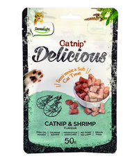 Thumbnail for Dentalight Catnip+ Semi Moist & Soft Cat Treat 50g -  Catnip & Shrimp Flavour
