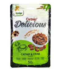 Thumbnail for Dentalight Catnip+ Semi Moist & Soft Cat Treat 50g -  Catnip & Crab