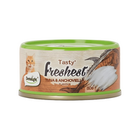 Thumbnail for Dentalight Tasty Freshest Cat Treat in Can Tuna & Anchoviella 6x80g [Box Code:11605] - (MOQ:6pcs)