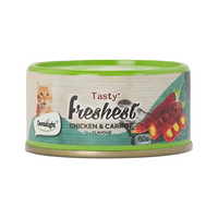 Thumbnail for Dentalight Tasty Freshest Cat Treat in Can Chicken & Carrot 6x80g [Box Code:11612] - (MOQ:6pcs)