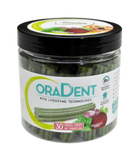 Thumbnail for Dentalight Oradent Dental Chew Treats For Dog 230g - Spinach & Beef Flavour