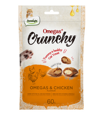 Thumbnail for Dentalight Omegas+ Crunchy Cat Treat 60g - Omegas & Chicken Flavour