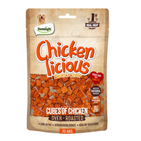 Thumbnail for Dentalight Chicken Licious Jerky Treats For Dogs-Cube of Chicken 70g