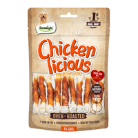Thumbnail for Dentalight Chicken Licious Jerky Treats For Dogs-Calcium Bone With Chicken 70g